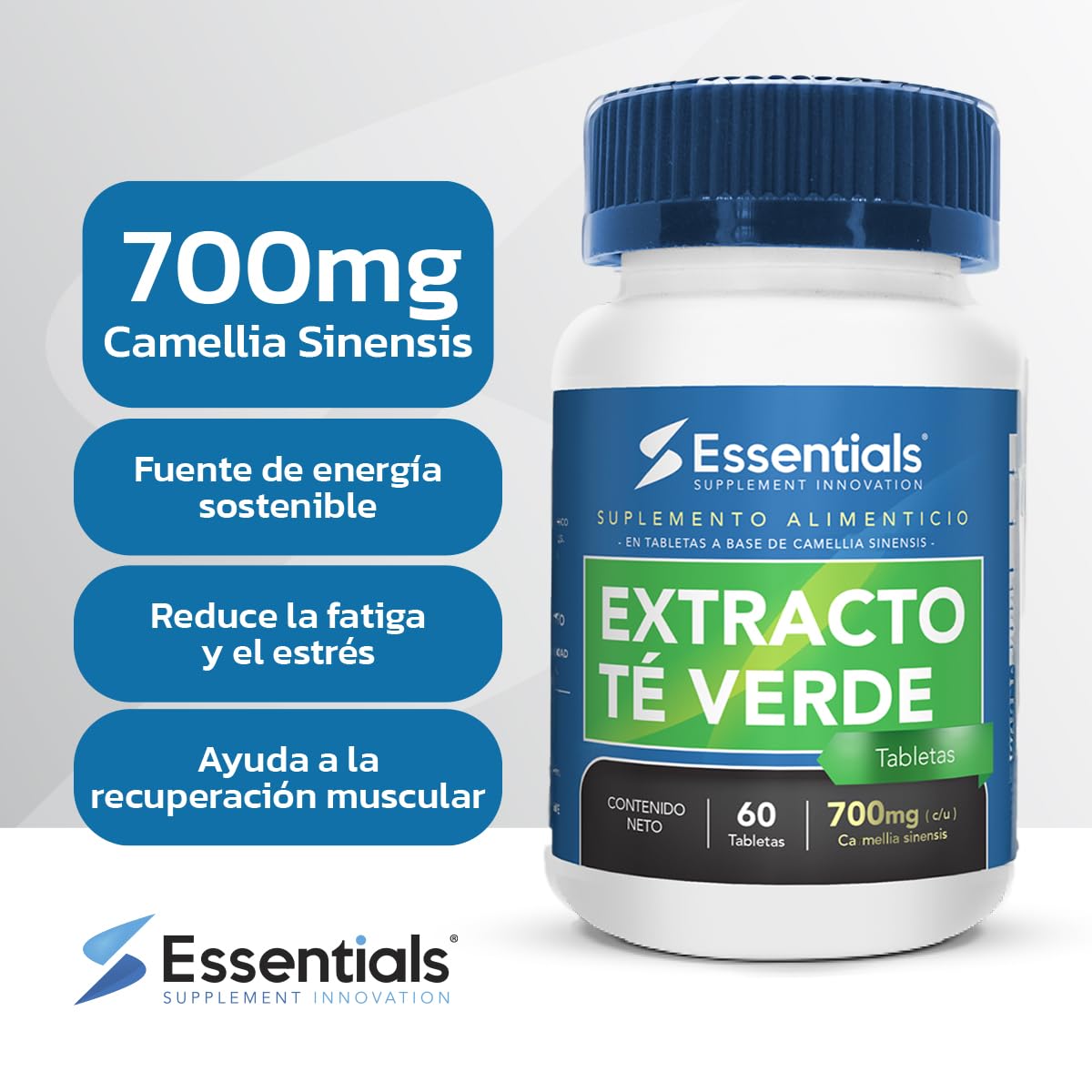 ESSENTIALS EXTRACTO DE TE VERDE 60 TABS